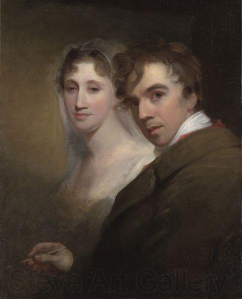 Thomas Sully Self-Portrait of the Artist Painting His Wife (Sarah Annis Sully)